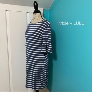 𝅺trixie + LULU Denim/Off White Striped Dress